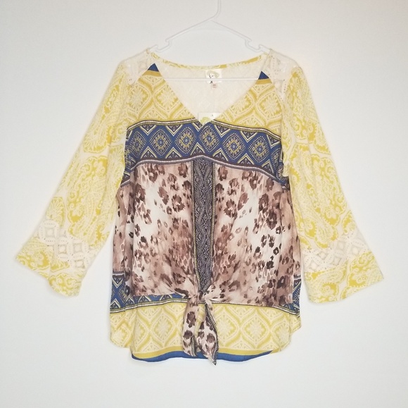 fig and flower Tops - Anthro Fig and Flower Lace Blouse